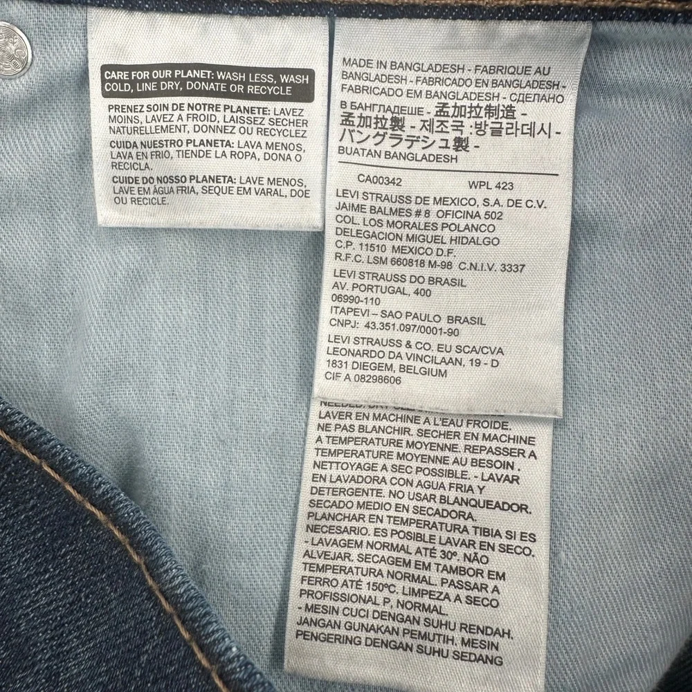 Levis 511 Slim Fit Jeans‎ Mens 36x32 Dark Wash Blue Denim 04511-1234R
